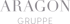Schriftzug der Aragon Gruppe in grauer Serifenschrift auf weißem Hintergrund.