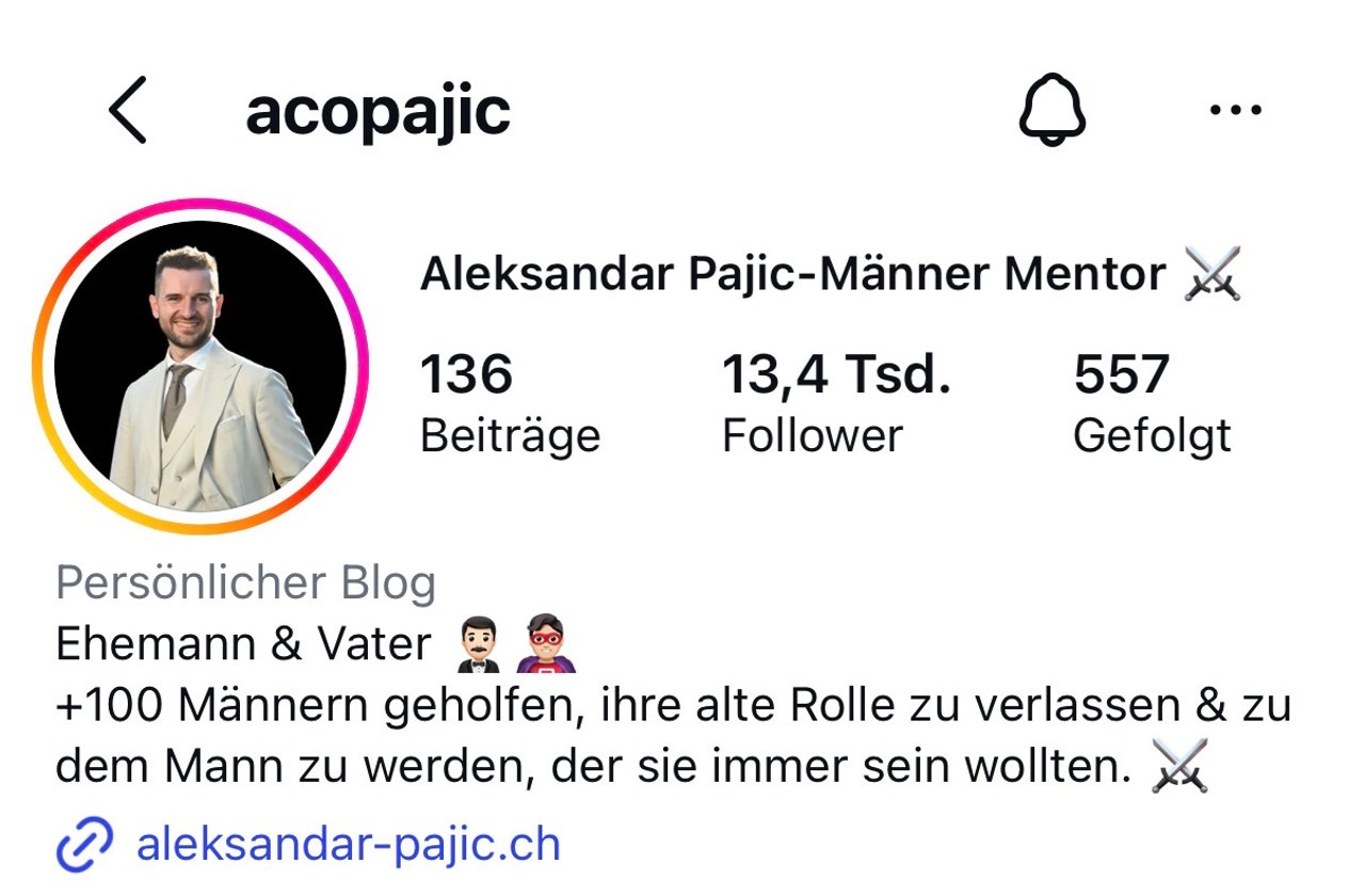 Aco Pajic auf Instagram