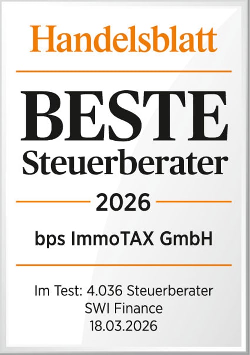 Handelsblatt Beste Steuerberater 2026, bps ImmoTAX GmbH
