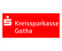 Rotes Sparkassen-Logo mit weißem Sparkassen-S und Text „Kreissparkasse Gotha“.