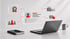 Laptop mit 3D-Icons für digitales Recruiting, Lebenslauf, Zertifikate und Team-Vernetzung auf einem Schreibtisch.