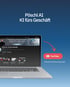 Pöschl AI KI fürs Geschäft auf Laptop, mit YouTube-Logo und Pfeil zum Kanal.