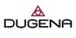 Logo der Uhrenmarke DUGENA mit einem roten Dreieck und einem Kreis darin.