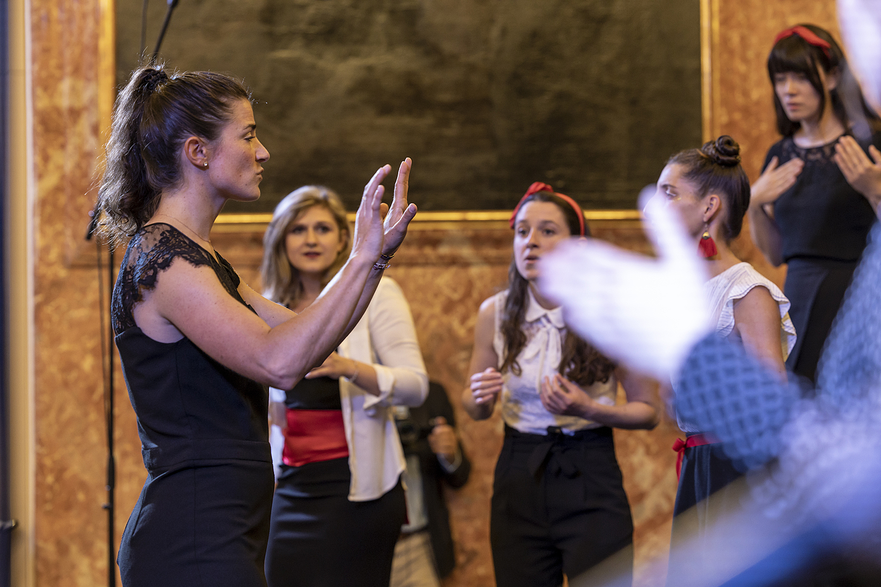 V.O.I.C.E. Vienna Pop and Jazz Choir performing in the Minoritensaal, Voices of Spirit 2022, Graz