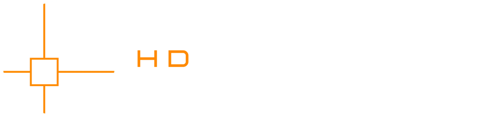 Logo von HD CAD-SERVICE mit einem orangefarbenen Fadenkreuz in einem weißen Kreis.