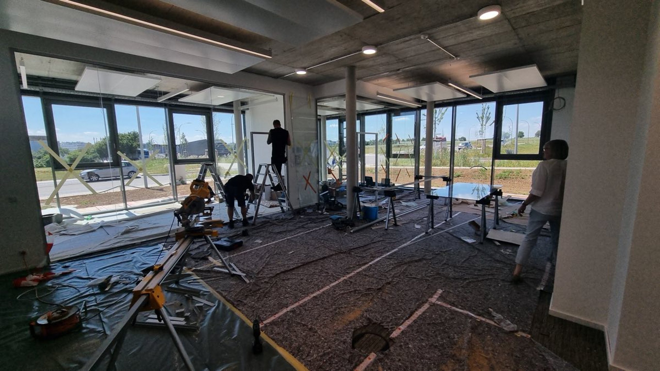 Innenausbau von Werkstatt und Ausstellung