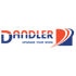 Dandler-Logo in Rot und Blau mit dem Text „UPGRADE YOUR WORK“.