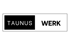 Logo: TAUNUS WERK in Großbuchstaben auf zwei farblich getrennten Rechtecken