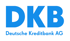 DKB Logo mit Text "DKB" in Blau und darunter "Deutsche Kreditbank AG".