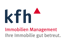 KFH Immobilien Management Logo, roter Schriftzug "Ihre Immobilie gut betreut."