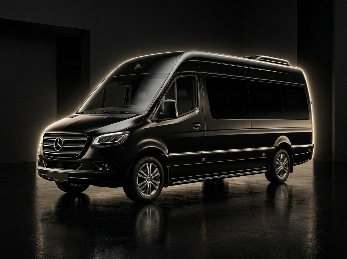 Schwarzer Mercedes-Benz VIP Sprinter