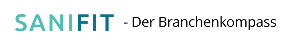 Logo der Sanistar Akademie mit ineinandergreifenden Linien in einem rautenförmigen Rahmen.