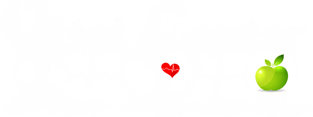 Weißes VitalCenter Logo mit einer stilisierten, abstrakten menschlichen Figur auf schwarzem Hintergrund.