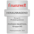 finanzwelt Siegel Herausragend für Phönix Maxpool Gruppe AG, Kategorie Produktspektrum, Maklerpoolstudie 2025.