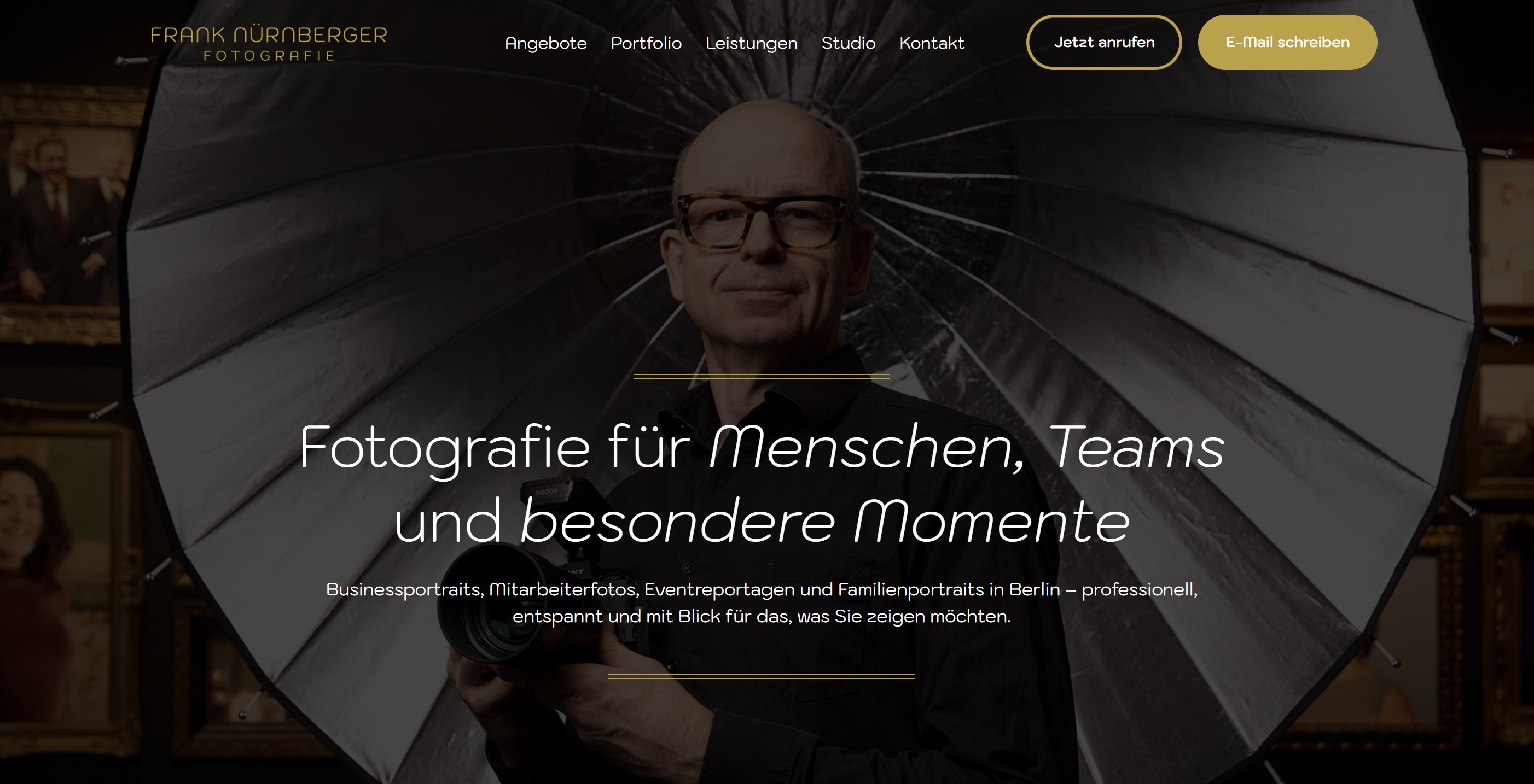 Webseite für Fotograf