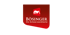 Rotes Logo mit weißem Haus, darunter "BÖSINGER Die Schwarzwaldmarke"