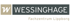 Logo WESSINGHAGE Fachzentrum Lippborg. Der Buchstabe W in einem beigefarbenen Quadrat, der Rest des Namens in einem grauen Rechteck.