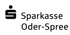 Sparkasse Oder-Spree Logo mit Sparkassen-S und Schriftzug „Sparkasse Oder-Spree“.