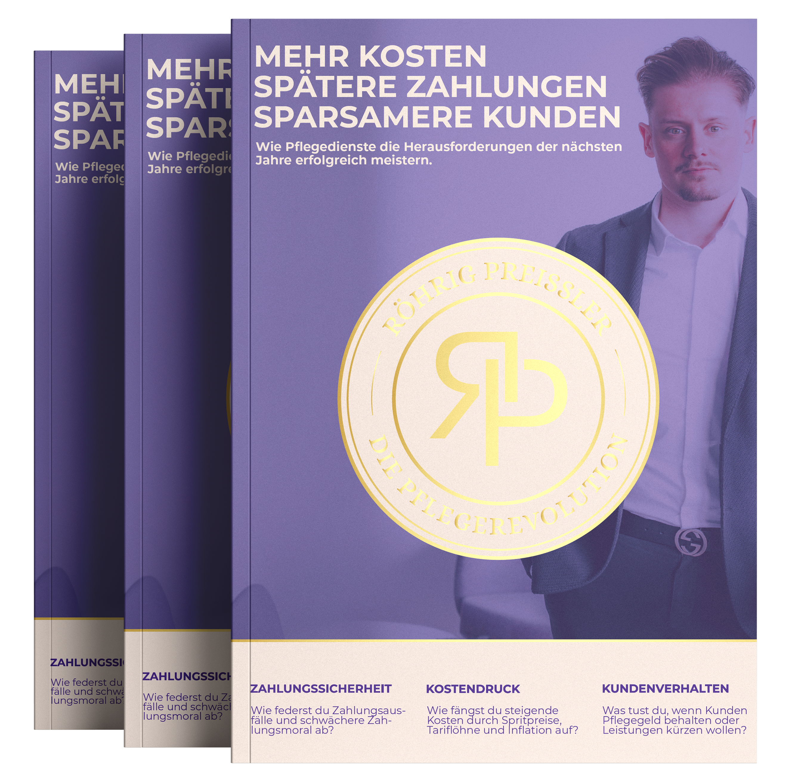 Offenes Magazin mit der Titelseite Mehr Kosten, spätere Zahlungen, sparsamere Kunden – Report für ambulante Pflegedienste 2026