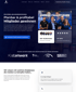 Website-Startseite mit Überschrift "Planbar & profitabel Mitglieder gewinnen", Video-Vorschau "Unsere Fallstudien" und Logos von Partnerstudios.