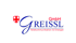 Logo von Greissl Telekommunikation & Energie, mit rotem Schweizer Kreuz und blauer Schrift.