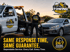 Towing Eastvale operator connecting a disabled sedan for roadside towing with dependable 24/7 emergency towing service