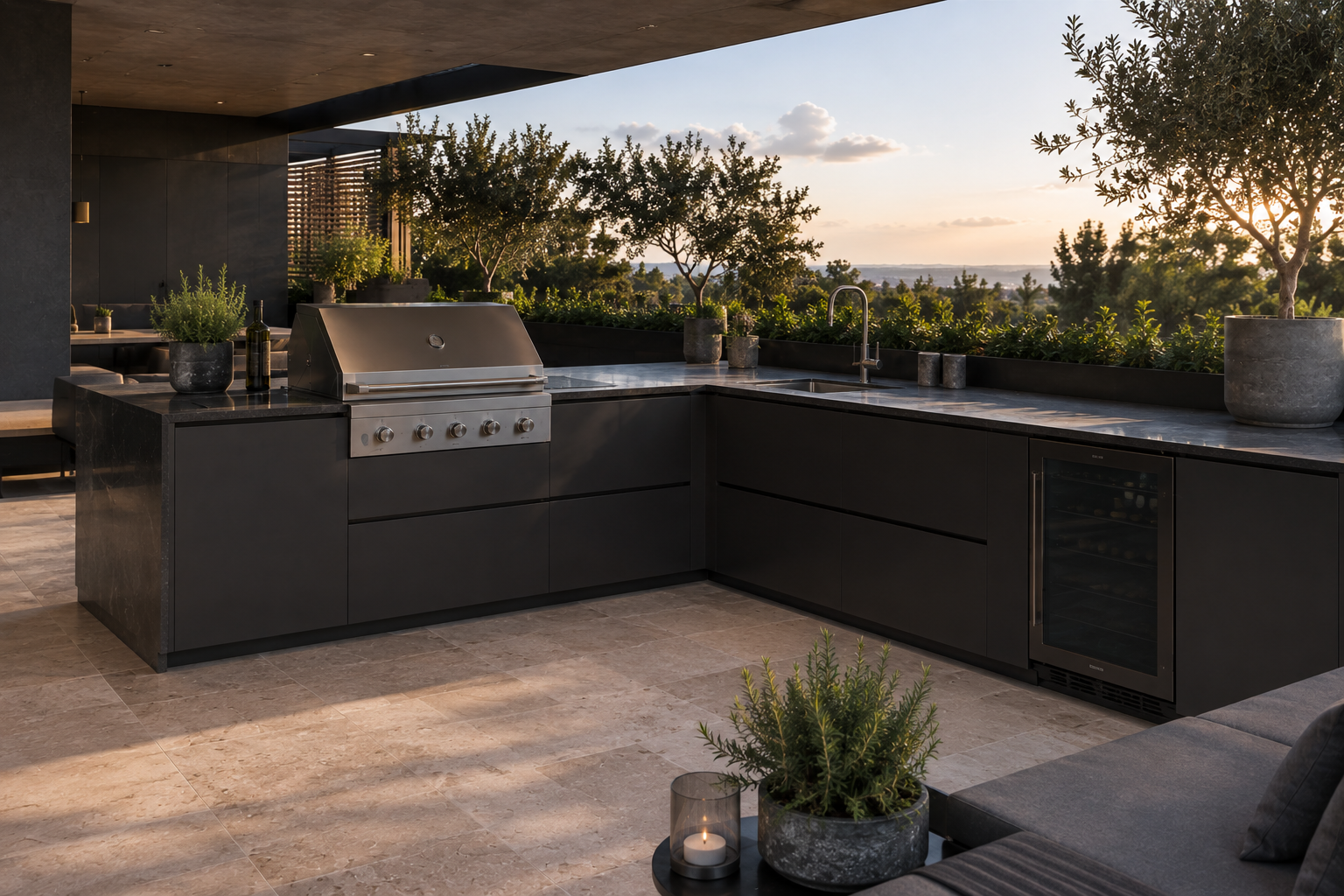 Vesta Toscana – Outdoorküche in L-Form