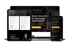 Laptop, Tablet und Smartphone zeigen eine Anwalts-Website mit den Texten "Wobei ich Sie unterstütze" und "Rechtsberatung für Pflege".