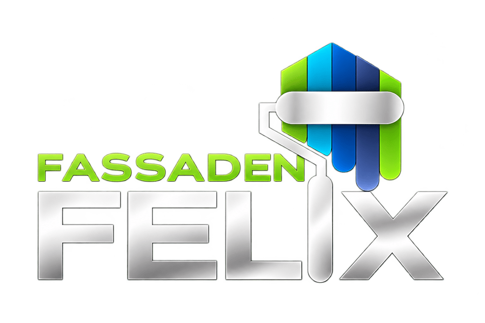 Logo von Fassaden Felix mit stilisierten FF-Initialen und dem Slogan Fassaden. Werte erhalten.
