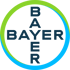 Bayer-Logo mit dem Wort „BAYER“ in Großbuchstaben, umgeben von einem grünen und blauen Kreis.