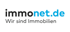 Immonet.de Logo mit Slogan "Wir sind Immobilien".