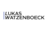 Lukas Watzenboeck Logo mit einem vertikalen hellblauen Strich links von "Lukas".