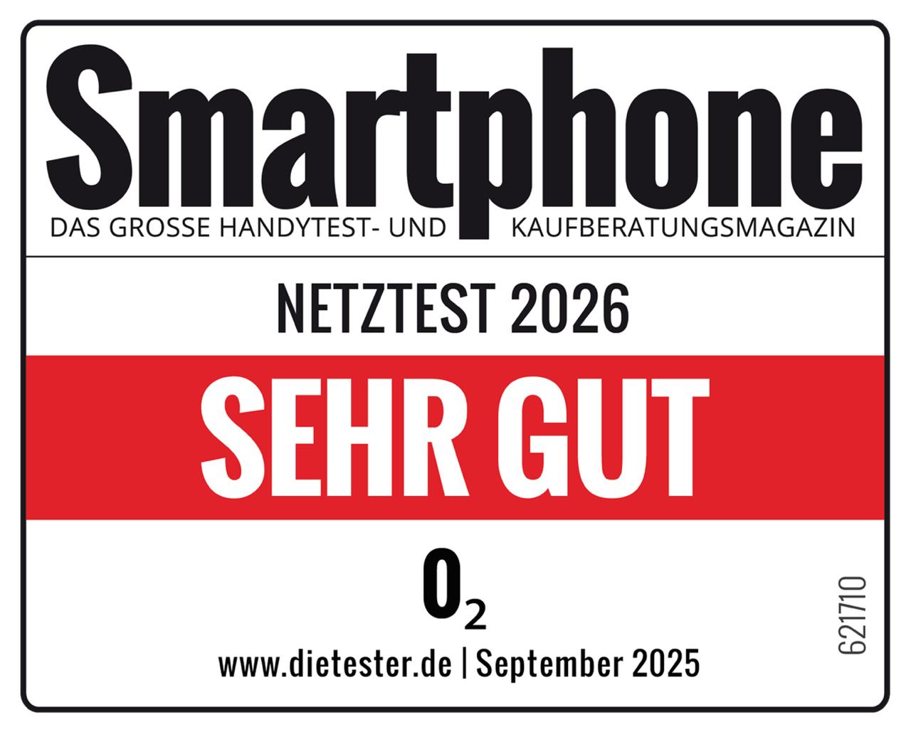 Smartphone Netztest 2026 – Sehr gut (o2)