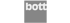 Weißer Schriftzug bott in einem grauen Quadrat auf schwarzem Hintergrund.