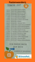 Terminliste für Fastenwandern 2027 mit Gabriele Brandes an Orten wie Rügen, Augustusburg und im Spreewald.