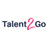 Talent2Go Logo mit dem Wort „Talent“ und „Go“ in Blau, dazwischen eine pinke „2“.