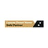 Loxone Smart Home Gold Partner-Logo: Goldener Text auf schwarzem und goldenem Hintergrund mit zwei weißen Sternen.