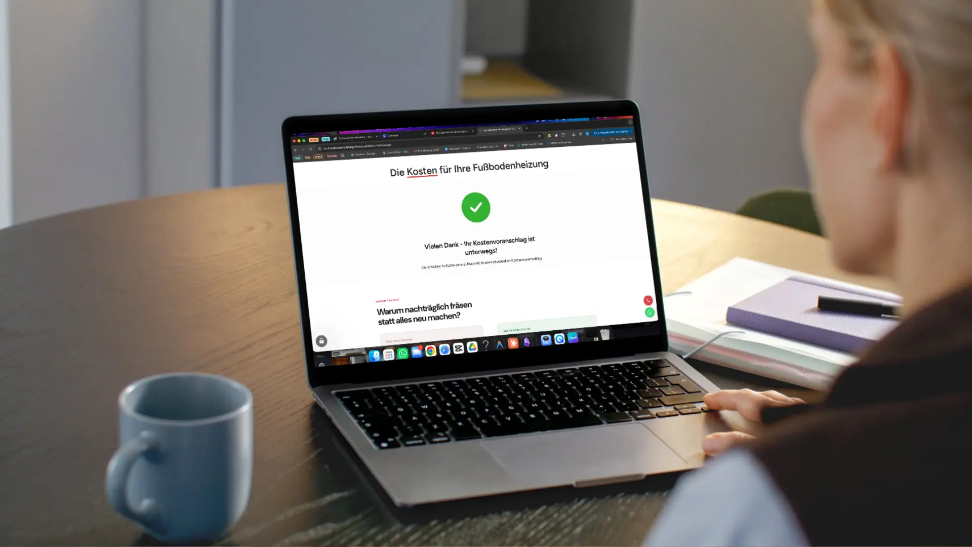 Kostenvoranschlag online sichern