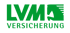 Grünes LVM Logo mit Pferdekopf und dem Wort "VERSICHERUNG" darunter.