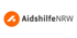 Logo der Aidshilfe NRW mit orangefarbenem Kreis und stilisiertem „A“, daneben der Schriftzug „AidshilfeNRW“.