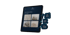 Tablet zeigt App für Neue Schadensmeldung mit Fotos von Wandschäden sowie Icons für PDF, Kamera und Video Upload.