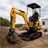 MKG 16 PRO Minibagger mit Teleskopfahrwerk