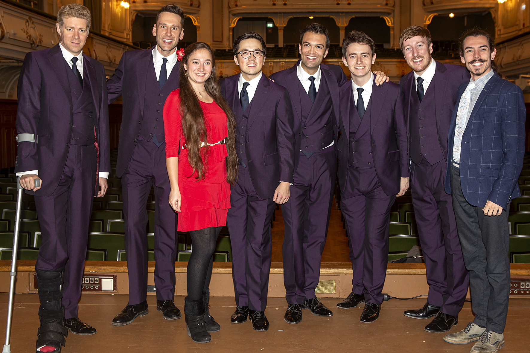 Curtain call for The King's Singers after their anniversary concert, Voices of Spirit 2018, Graz