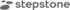 Graues "stepstone"-Logo auf grünem Hintergrund, mit einem stilisierten "S" am Anfang.