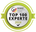 Ein Siegel als Top 100 Experte.