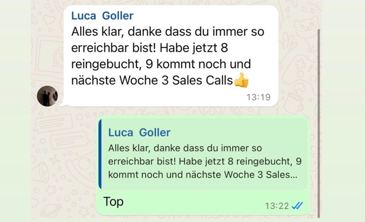 Kundenergebnis: 8 Termine gebucht, 3 Sales Calls