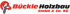 Logo der Bückle Holzbau GmbH & Co. KG mit rotem Markensymbol auf schwarzem Hintergrund.