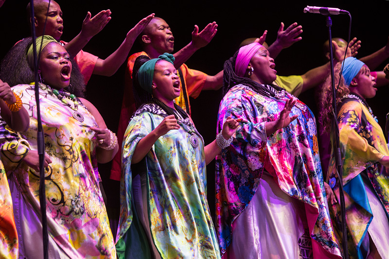 Soweto Gospel Choir soloists at the gala Pure Voices, Voices of Spirit 2014, Graz