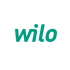 Wilo-Logo in Türkis auf dunkelgrünem Hintergrund.