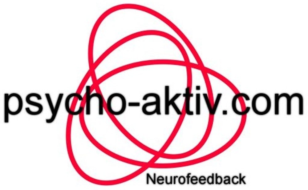 Logo von psycho-aktiv.com mit drei verschlungenen roten Ellipsen und dem Schriftzug Neurofeedback.